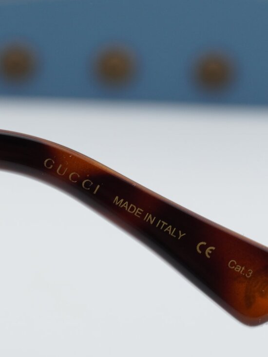 Gucci GG0163S 002 Women Square Sunglasses - Havana / Brown main image 4